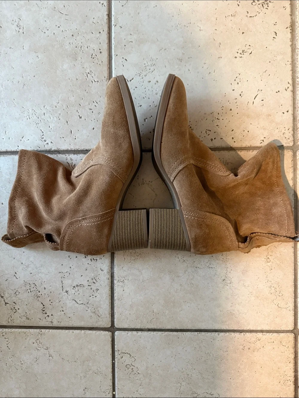 White Mountain Brown Suede Slip-On Boots